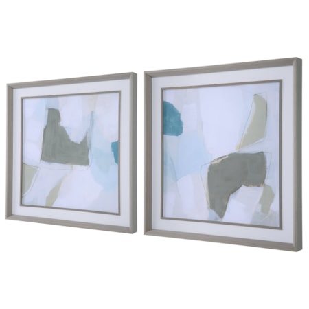 Mist Shapes Framed Prints Set/2