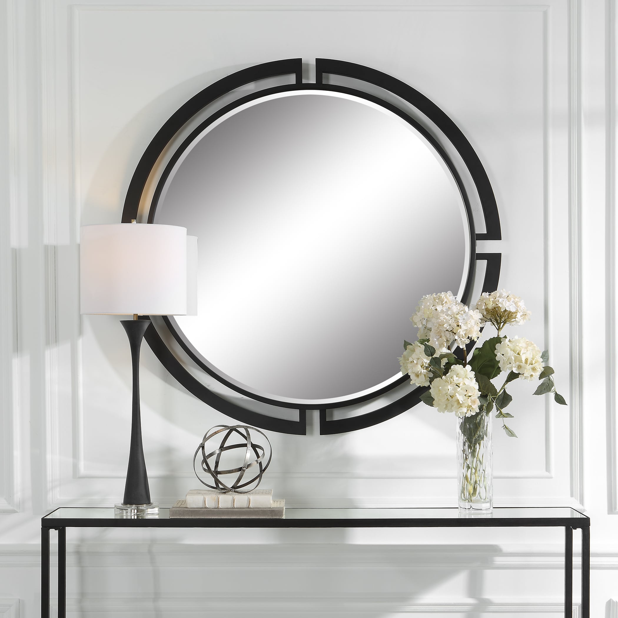 Uttermost Quadrant Quadrant Modern Round Mirror