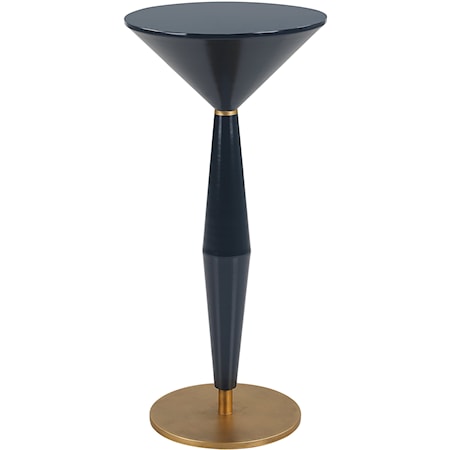 Luster Navy Blue Accent Table