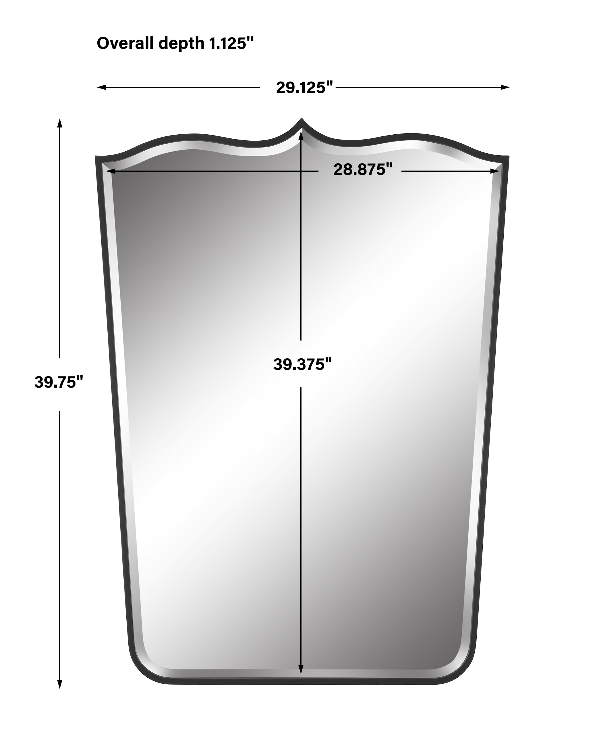 Uttermost Tiara Curved Iron Wall Mirror