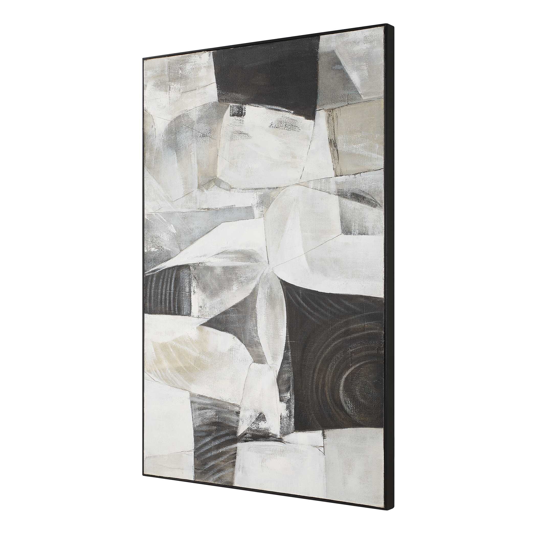 Folding Time Framed Abstract Art