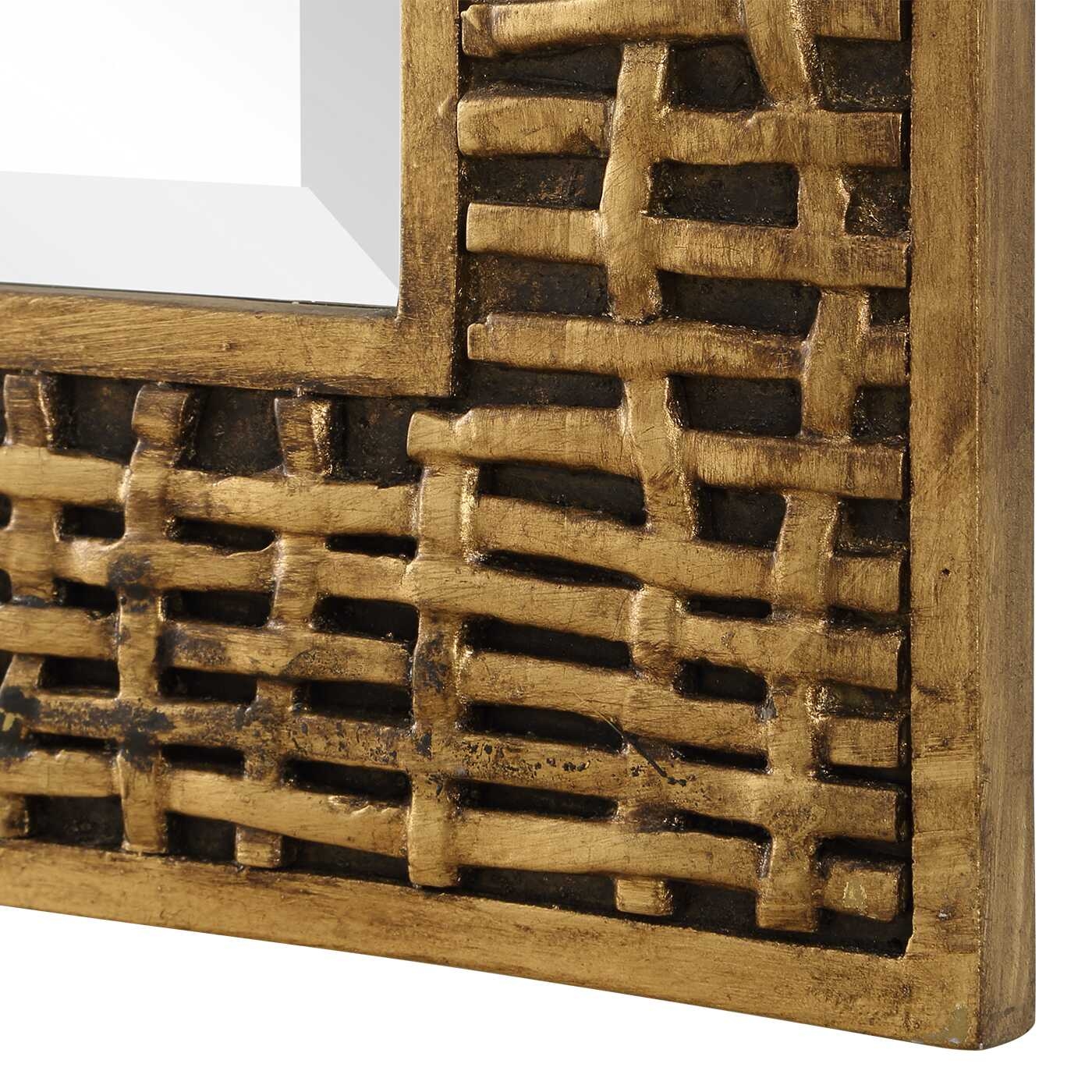 Uttermost Woven In Time Woven In Time Gold Mirror