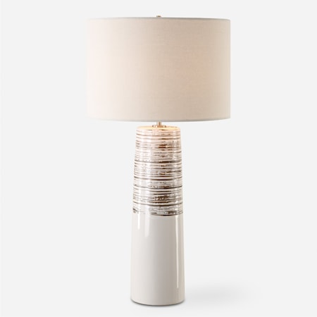 Haven White Glaze Table Lamp