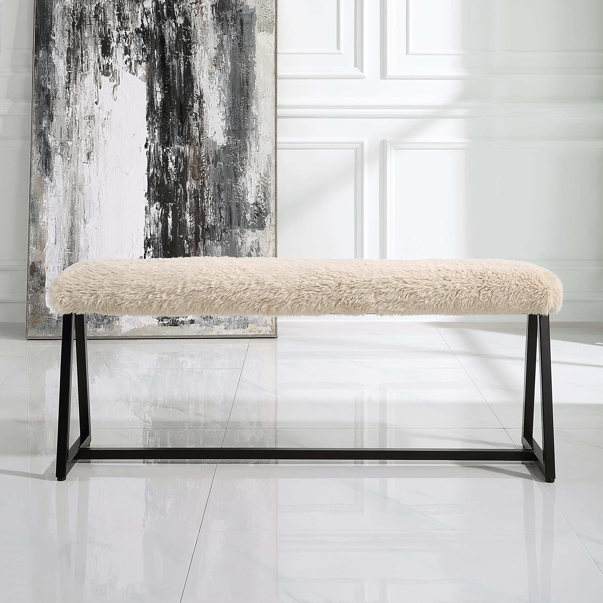 Taupo Sheepskin Bench