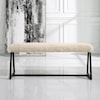 Uttermost Taupo Taupo Sheepskin Bench