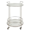 Uttermost Spritz Chrome Bar Cart with Casters