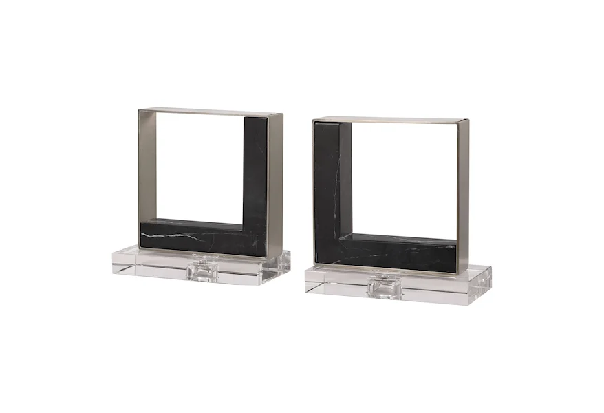 Accessories Modern Marble Bookends, S/2 by Uttermost at Z & R Furniture