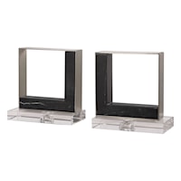 Modern Marble Bookends, Set of 2