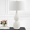 Uttermost Twisted Swirl Twisted Swirl White Table Lamp