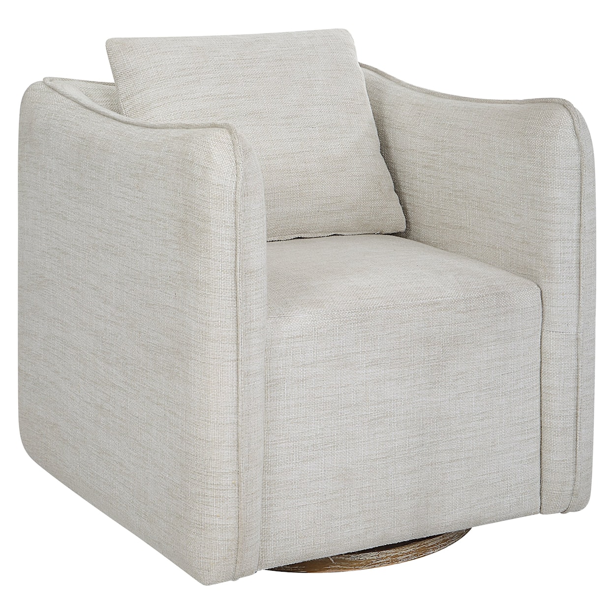 Uttermost Corben Corben White Swivel Armchair