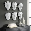 Uttermost Self-Portrait Self-Portrait White Mask Wall Decor Set/6