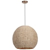 Uttermost Lighting Fixtures - Pendant Lights Seagrass 1 Light Dome Pendant