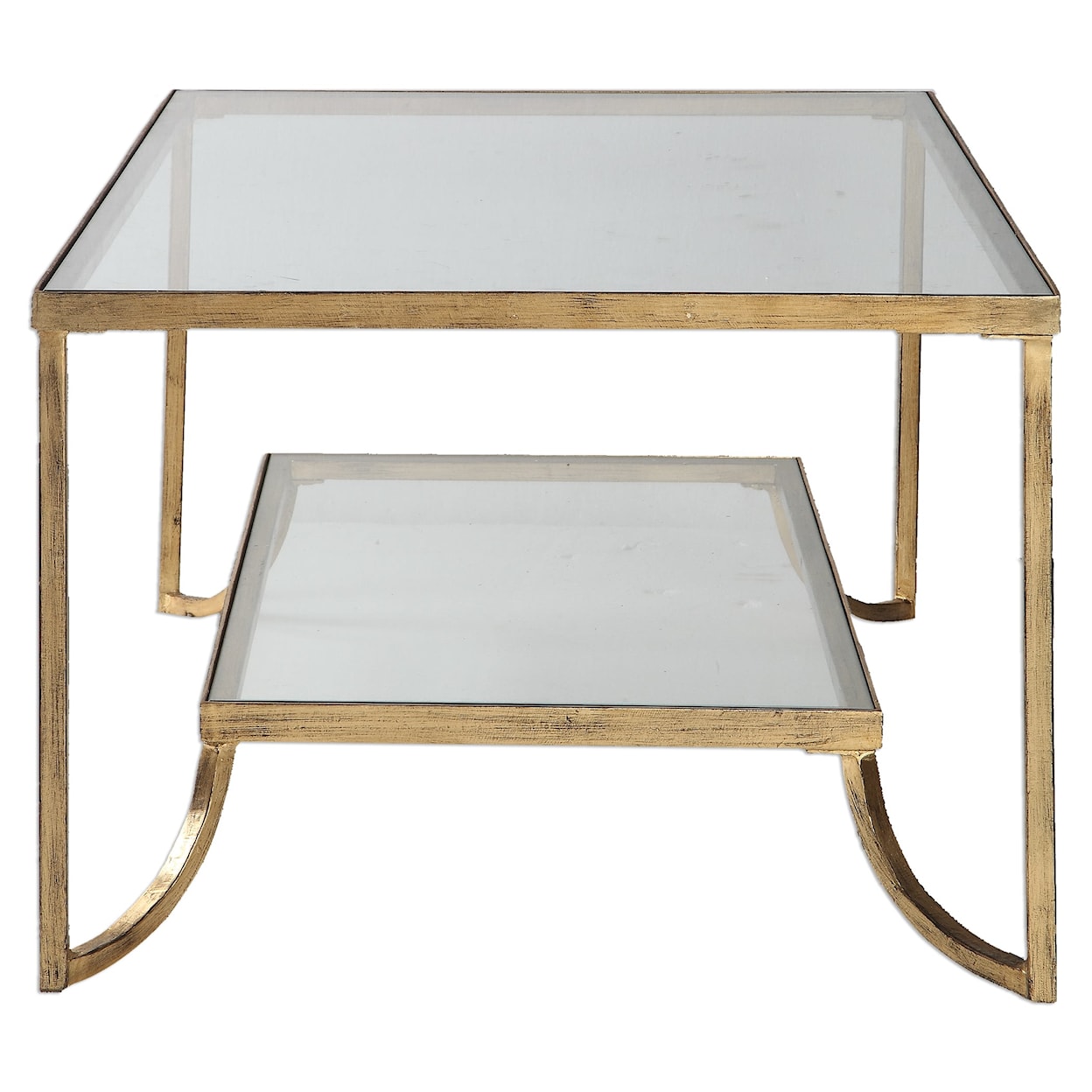 Uttermost Accent Furniture - Occasional Tables Katina Gold Leaf Coffee Table