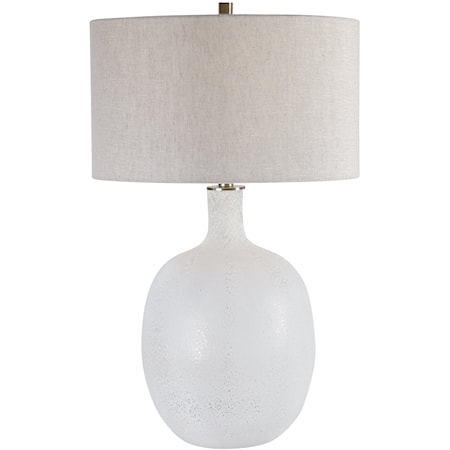 Whiteout Mottled Glass Table Lamp