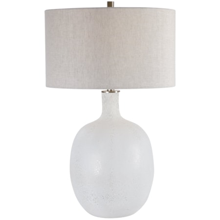 Whiteout Mottled Glass Table Lamp