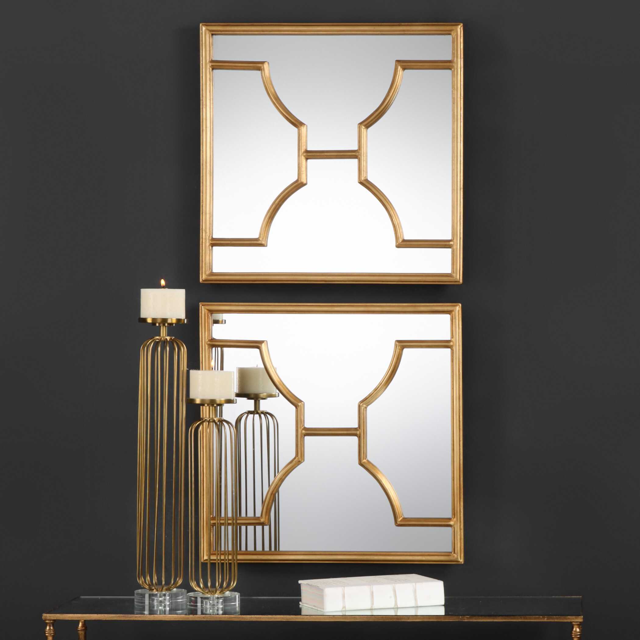 Uttermost Misa Misa Gold Square Mirrors