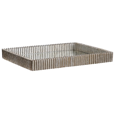 Talmage Silver Mirrored Tray