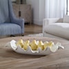 Uttermost Ruffled Ruffled Feathers Modern White Bowl