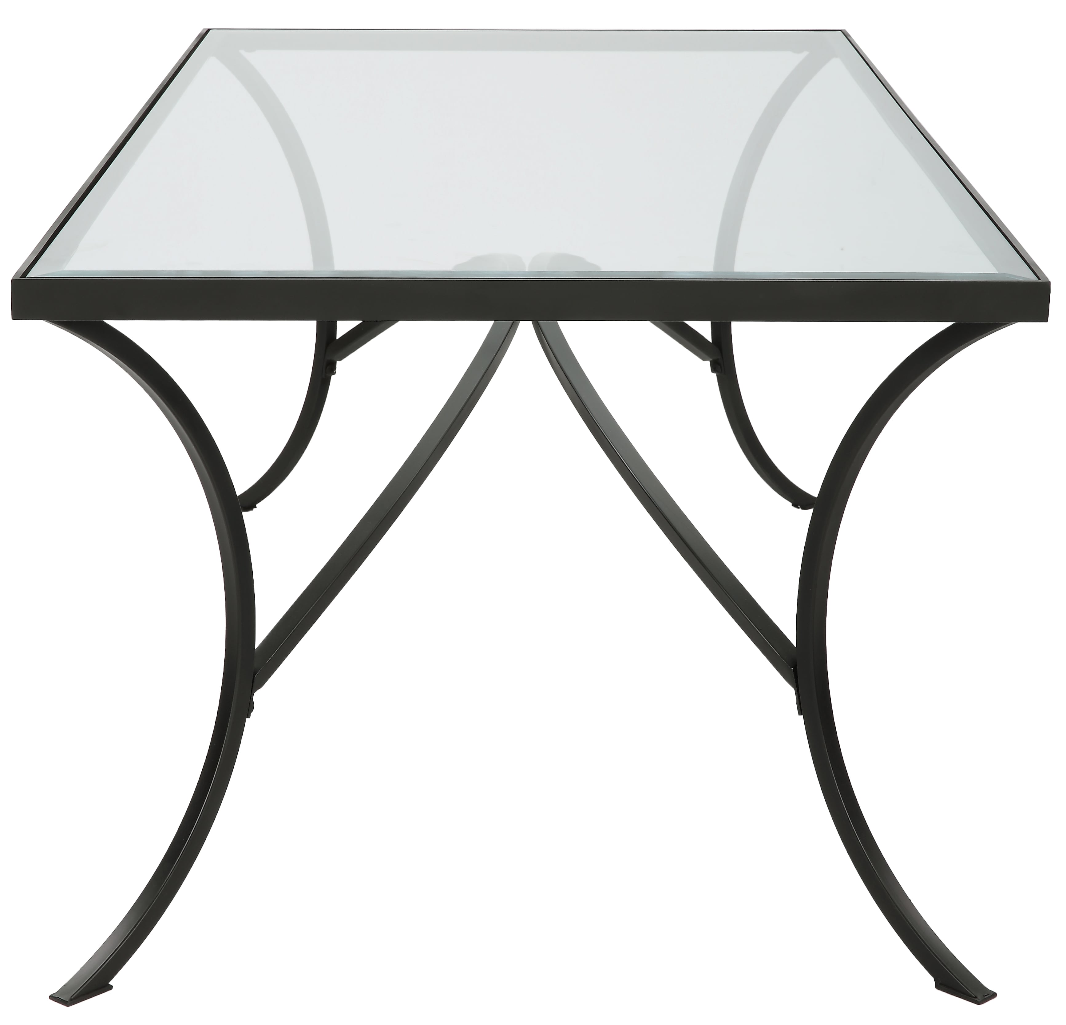 Alayna Black Metal &amp; Glass Coffee Table