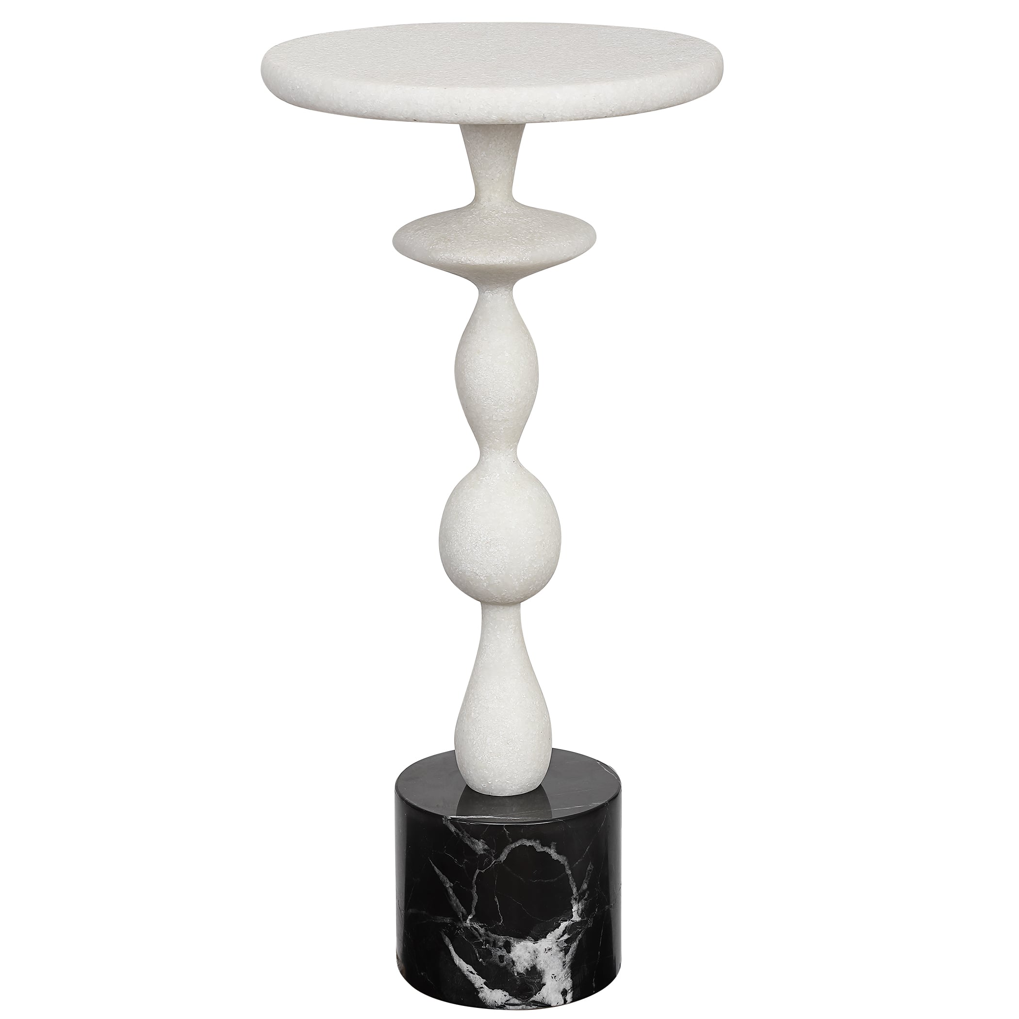 Uttermost Accent Furniture Occasional Tables 25129 Inverse White Marble Drink Table Esprit