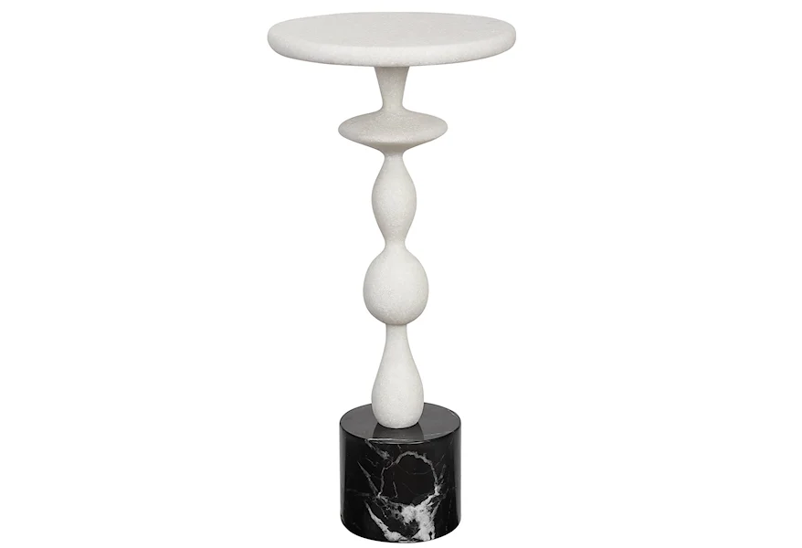 Accent Furniture - Occasional Tables Inverse White Marble Drink Table by Uttermost at Factory Direct Furniture