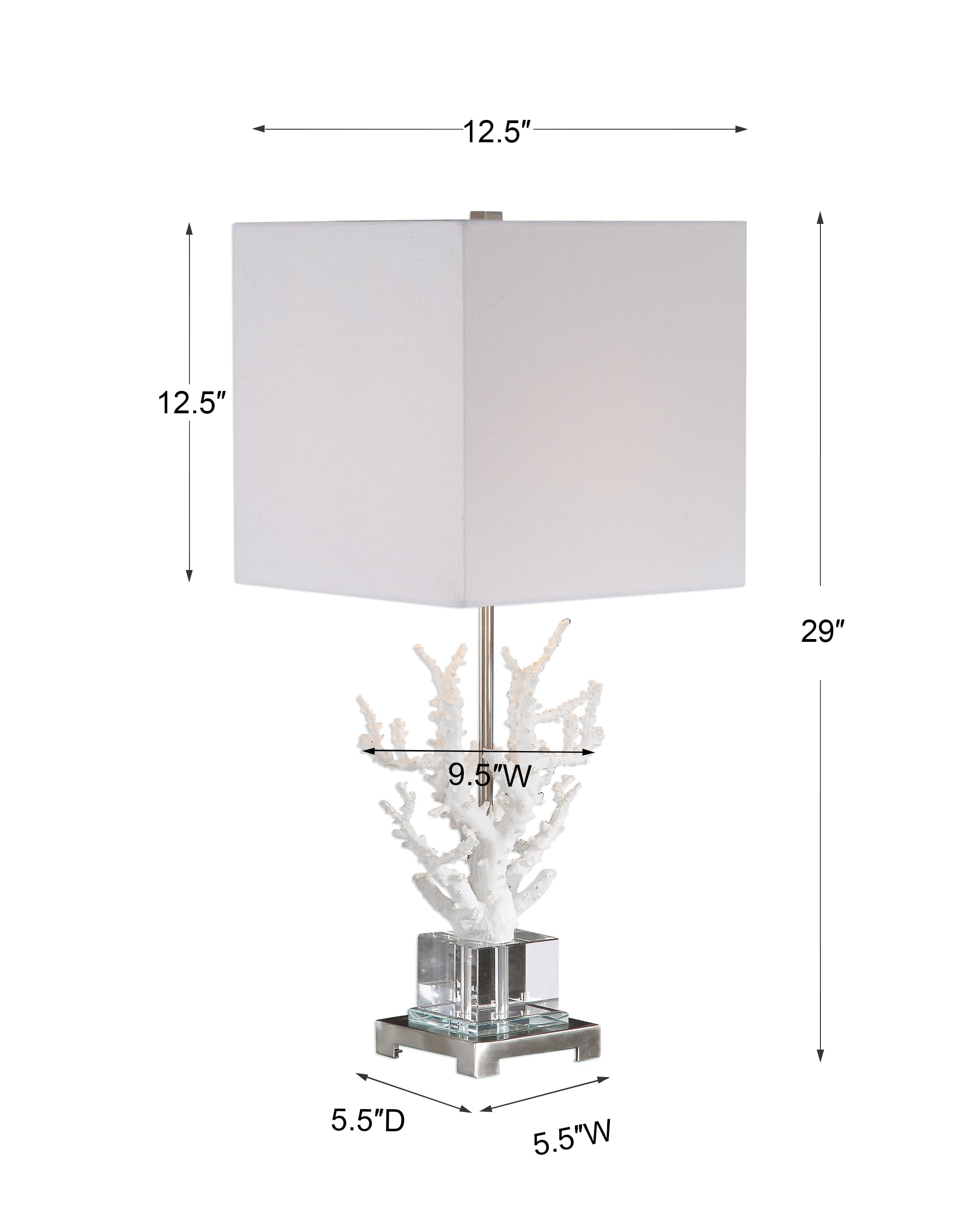Uttermost Table Lamps Corallo White Coral Table Lamp