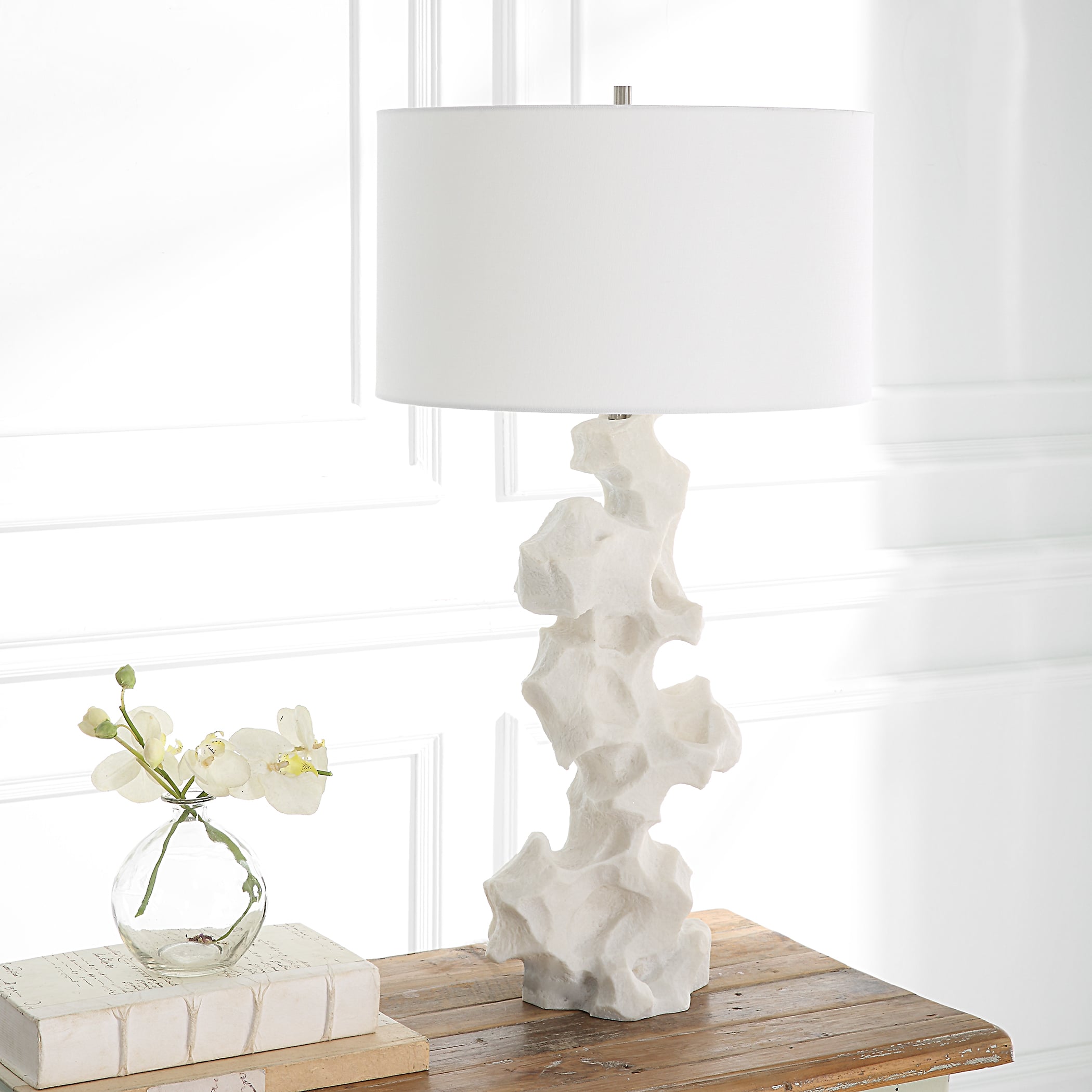 Remnant White Marble Table Lamp