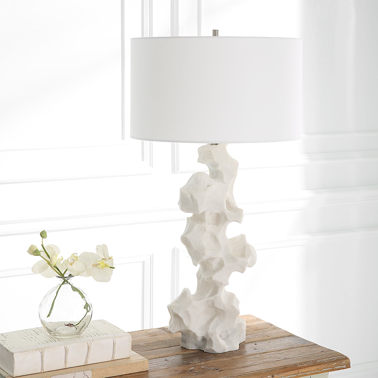 Uttermost Remnant Remnant White Marble Table Lamp