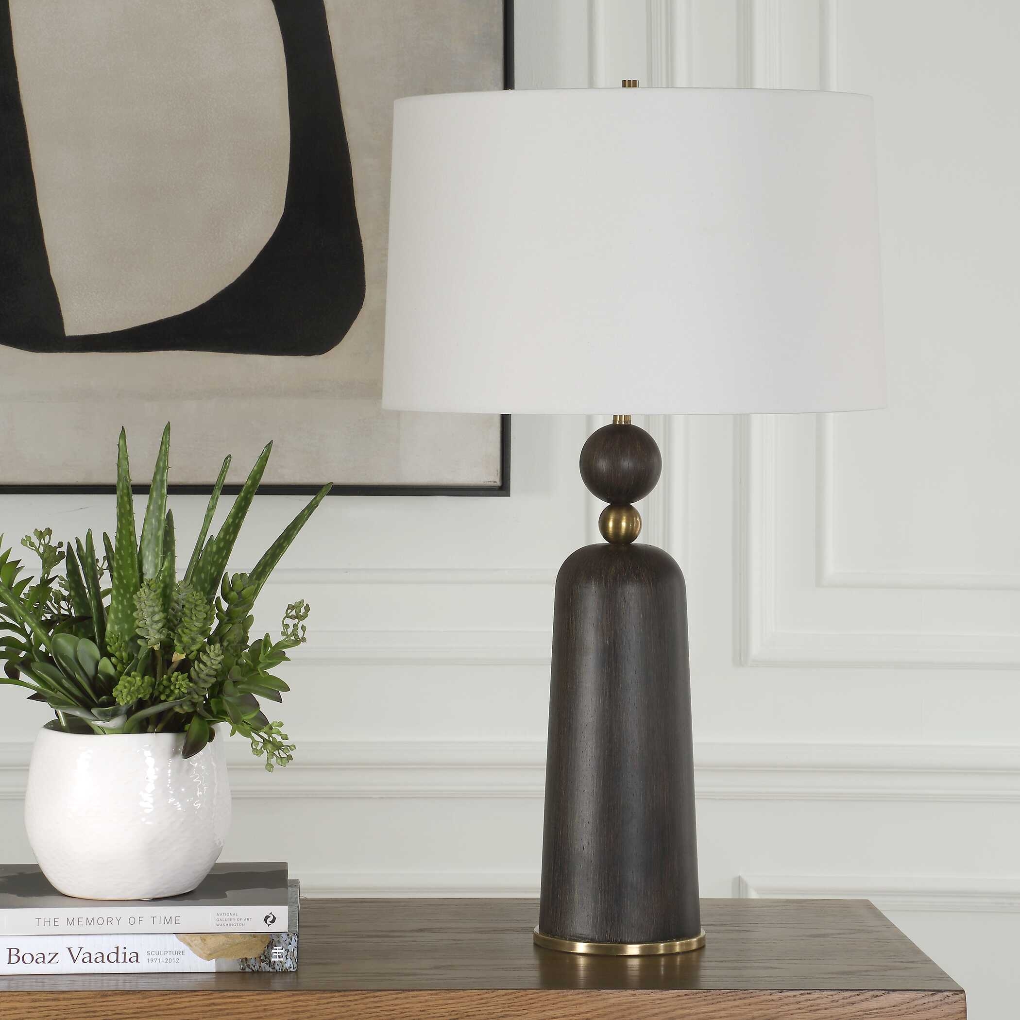 Mcquinn Dark Walnut Table Lamp