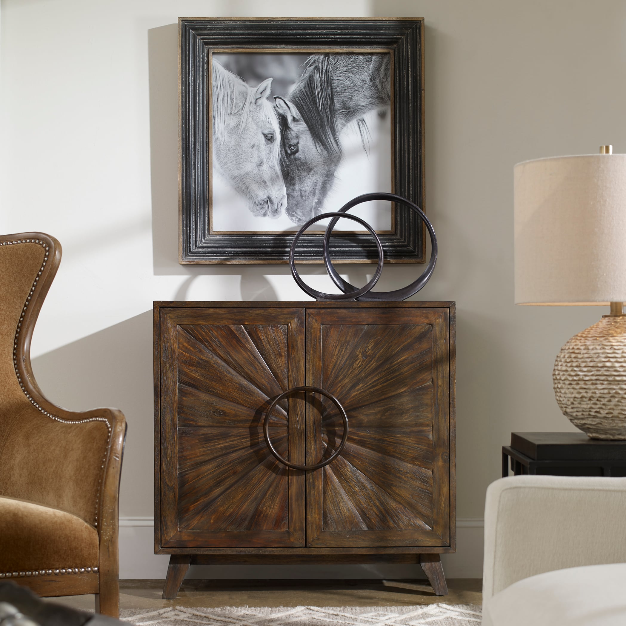 Uttermost Accent Furniture - Chests Kohana Black Console Cabinet
