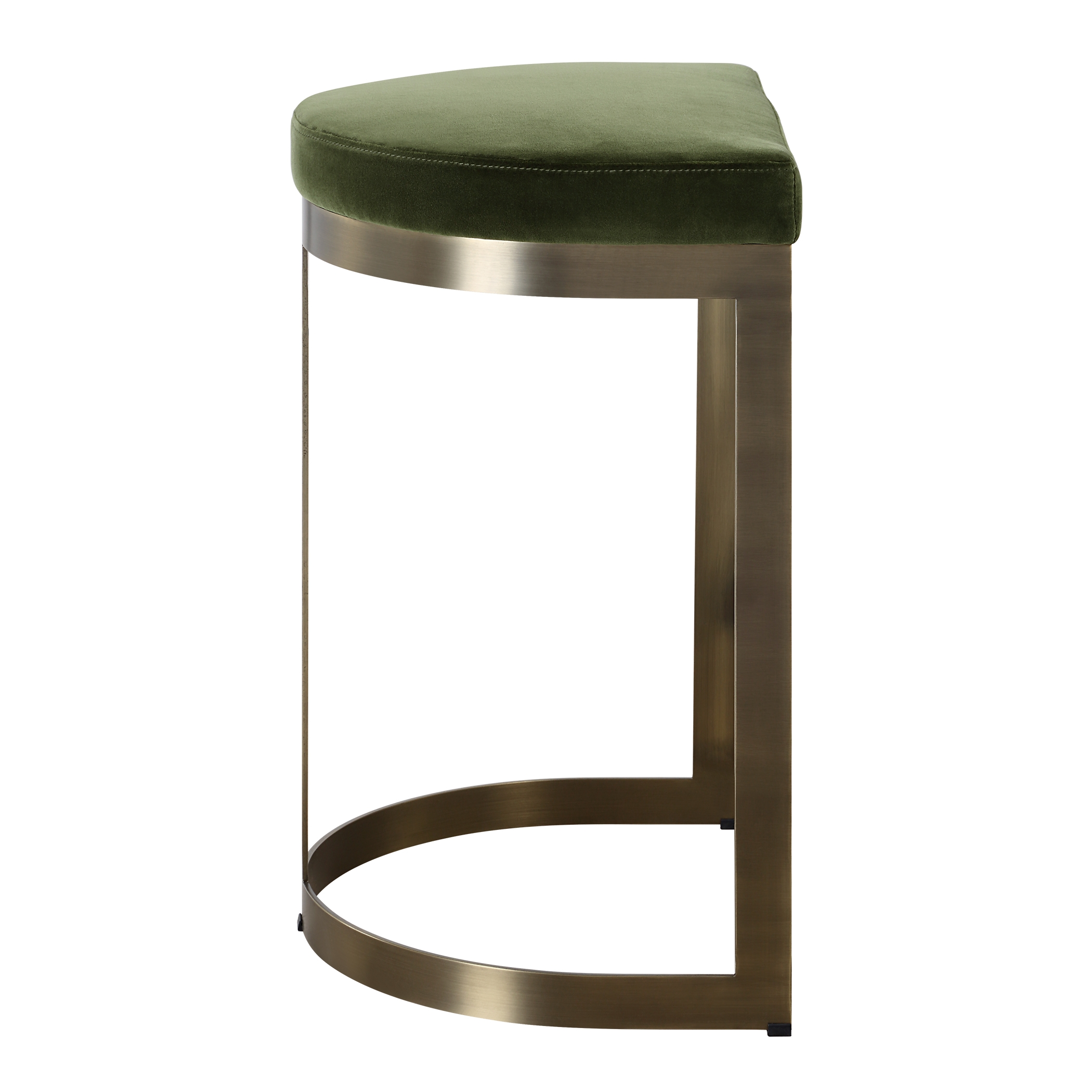 Ivanna Brass Moss Counter Stool