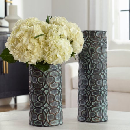 Baltra Bronze Patina Vases S/2