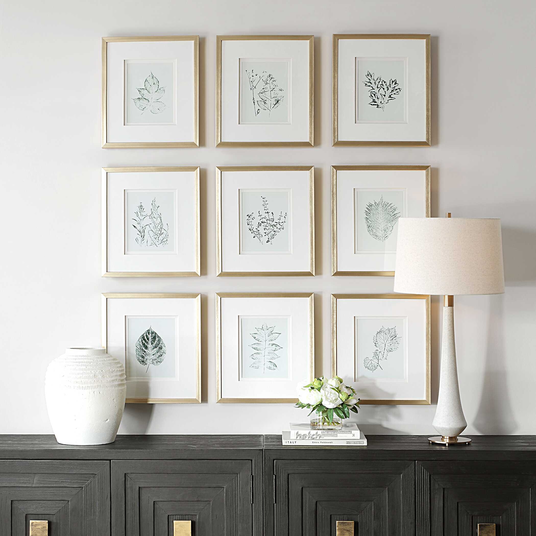 Nature's Script Framed Botanical Prints