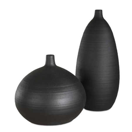 Bower Black Vases
