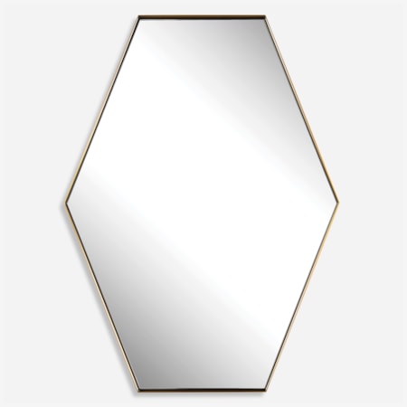 Ankara Brass Hexagon Mirror