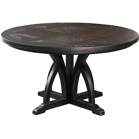 Maiva Round Black Dining Table