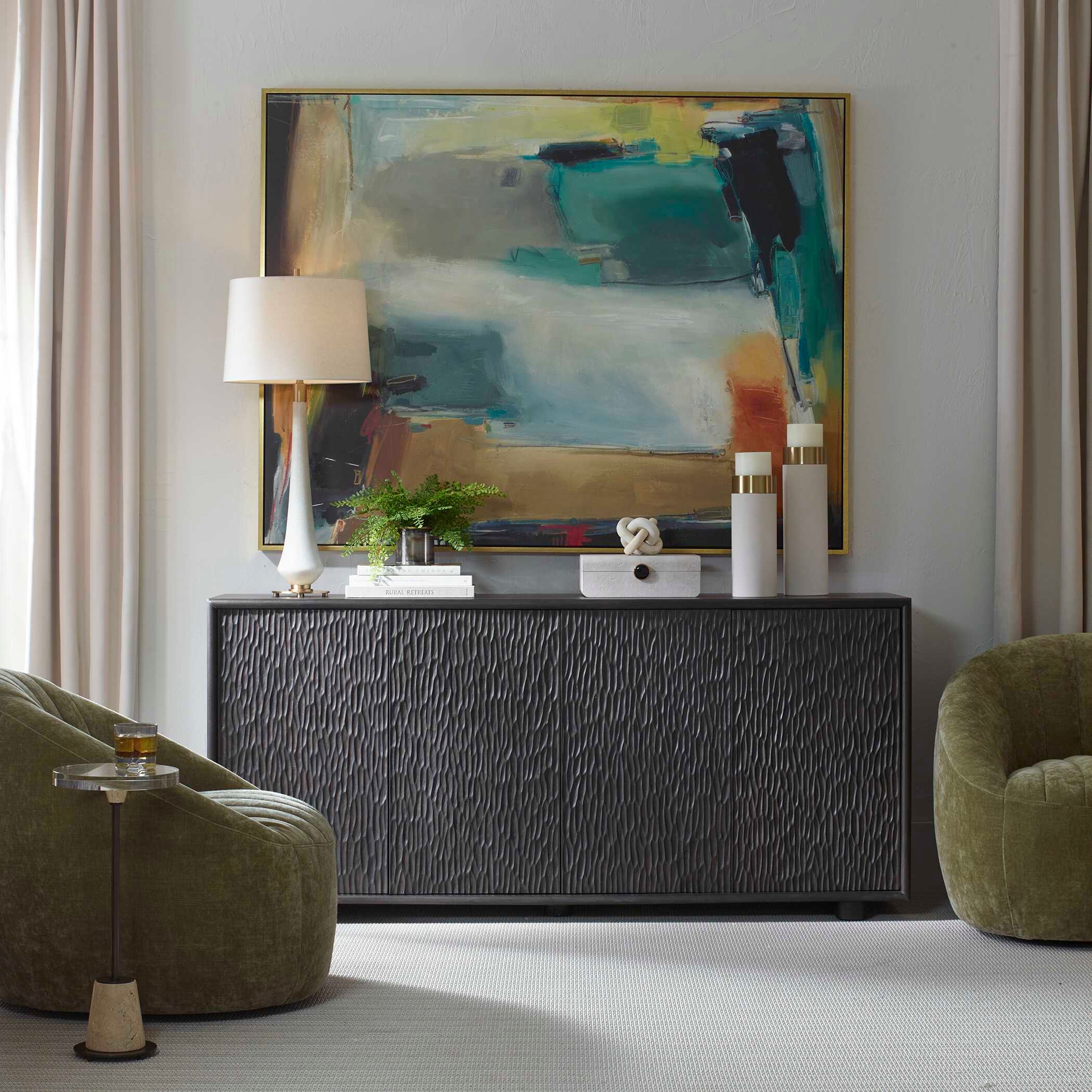 Stevenson Chiseled 4 Door Cabinet