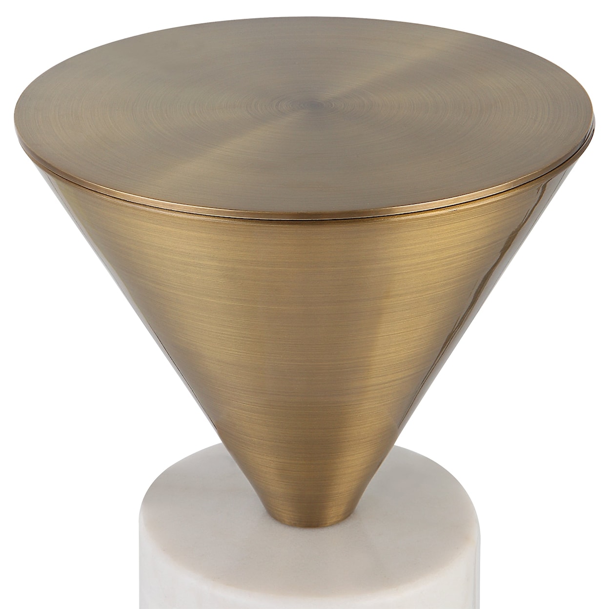 Uttermost Top Hat Top Hat Brass Drink Table