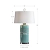 Uttermost Table Lamps Rila Distressed Teal Table Lamp