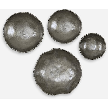 Lucky Coins Nickel Wall Decor Set/4