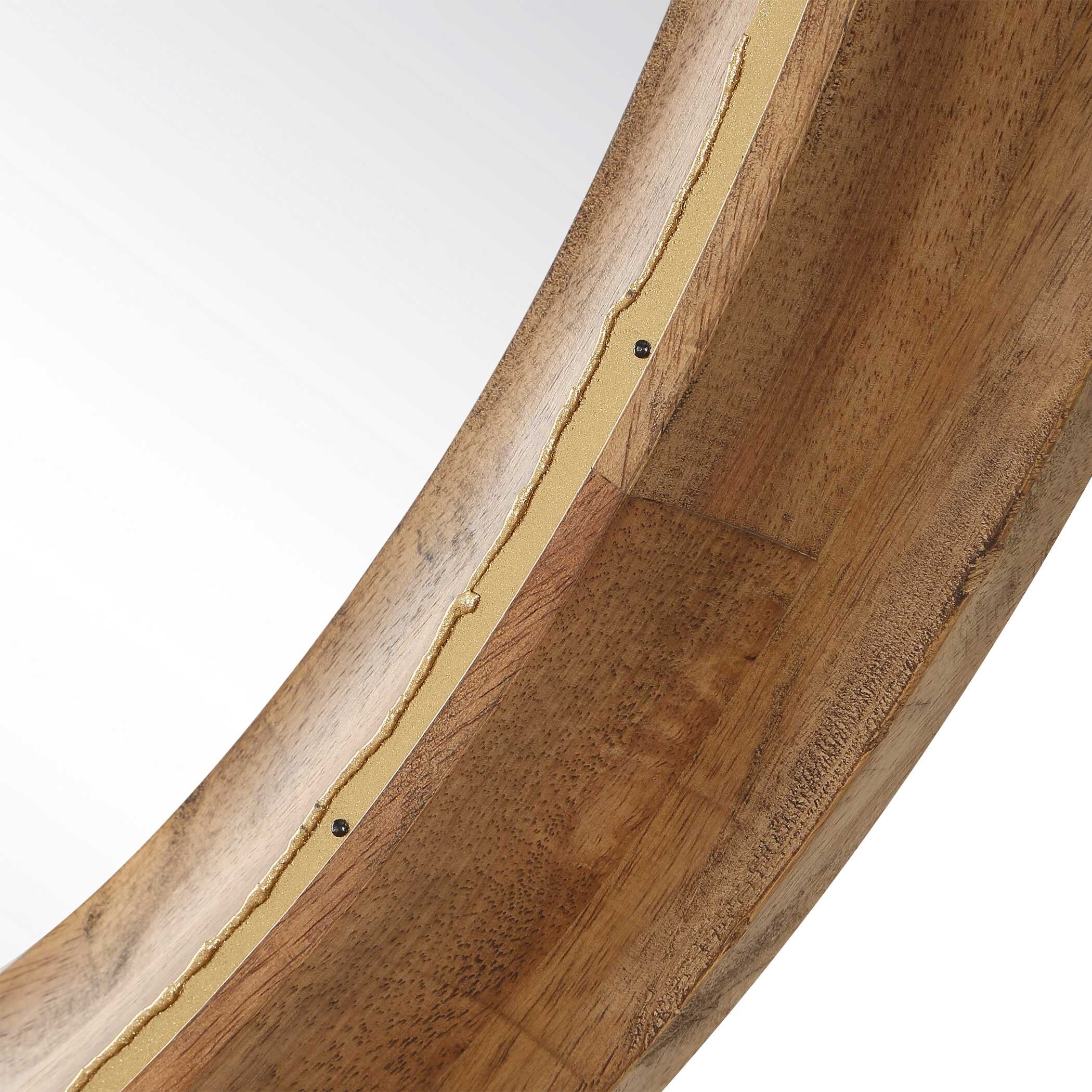 Uttermost Frontier Frontier Round Wood Mirror