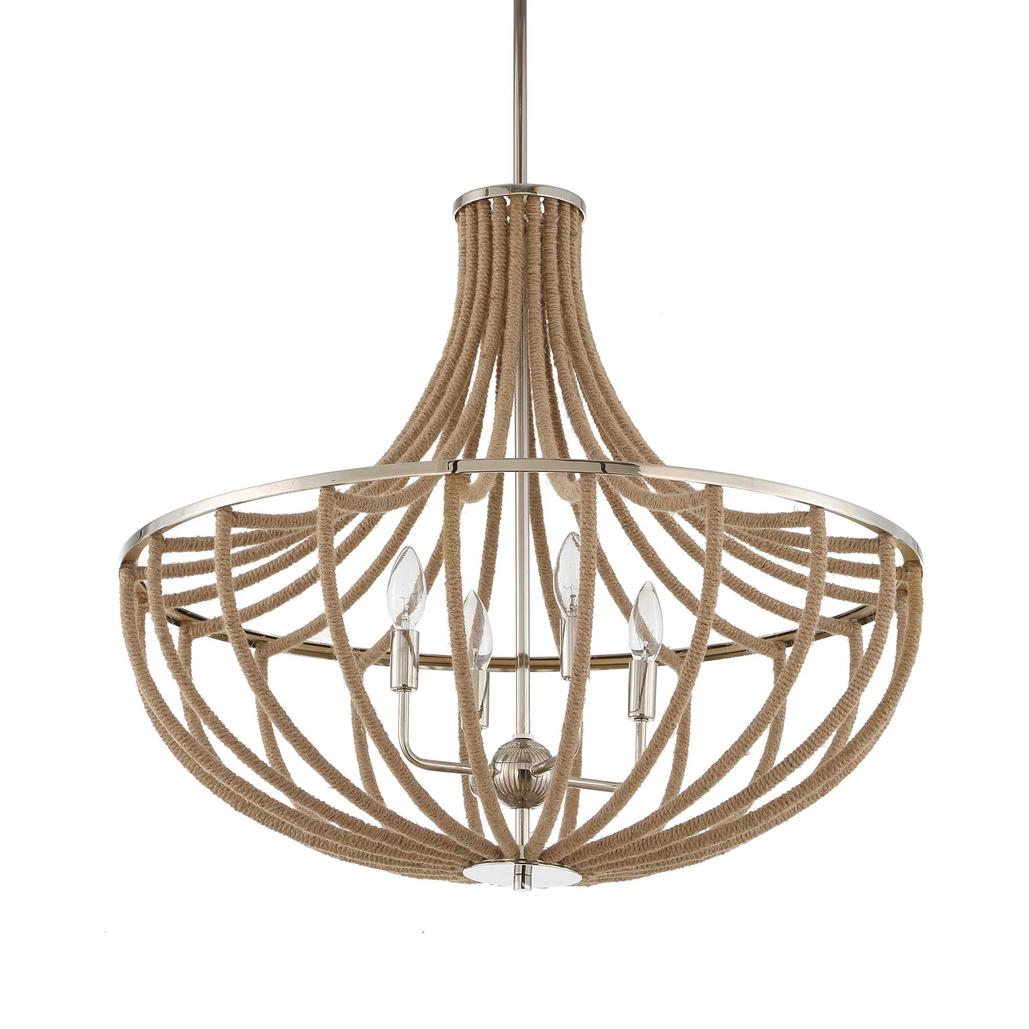 Lovelock 4 Light Rope Empire Chandelier