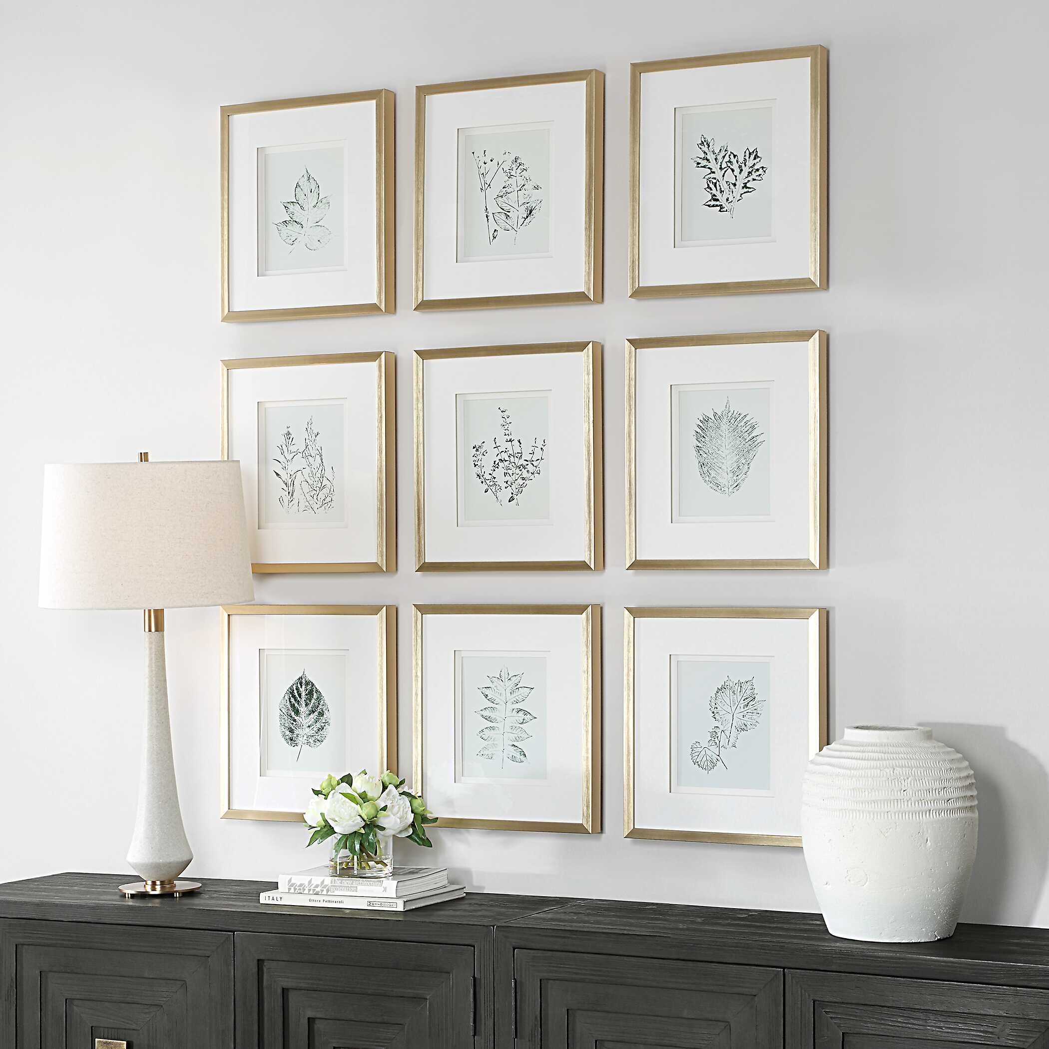 Nature's Script Framed Botanical Prints