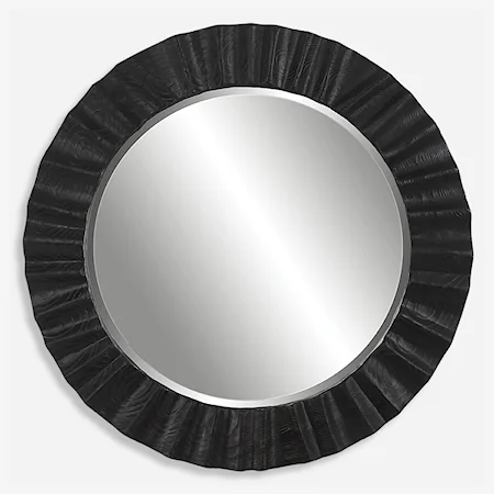 Caribou Dark Espresso Round Mirror