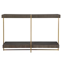 Taja Modern Brass / Wood Console Table