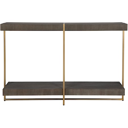 Taja Modern Brass / Wood Console Table