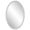 Uttermost Serna Oval Wall Mirror with White Mirror Trim