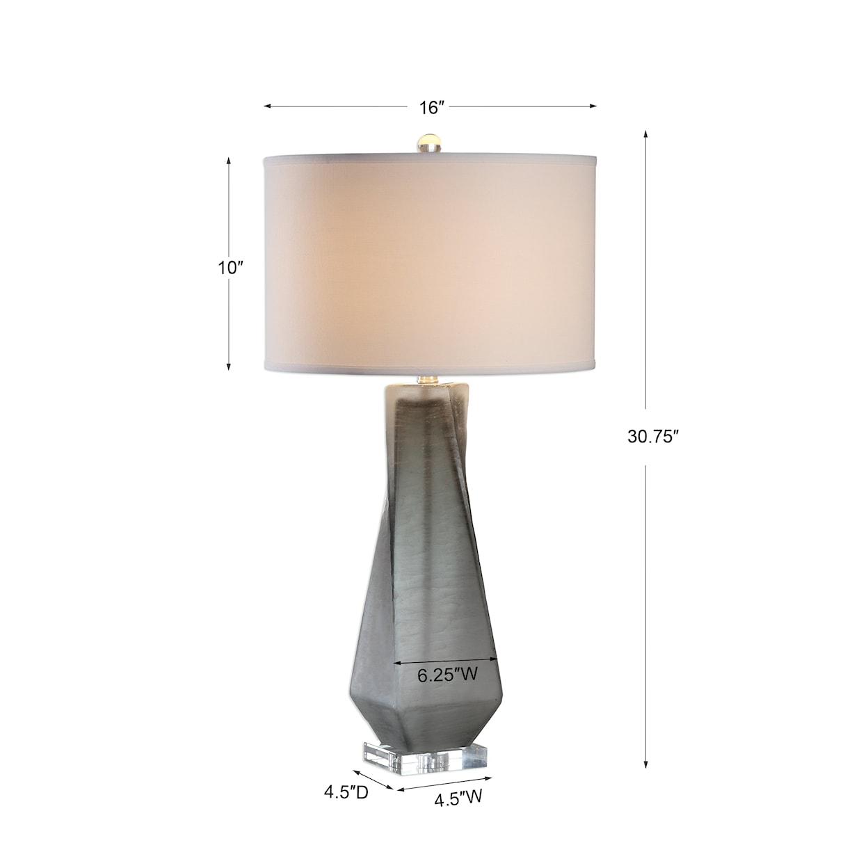 Uttermost Table Lamps Anatoli Charcoal Gray Table Lamp
