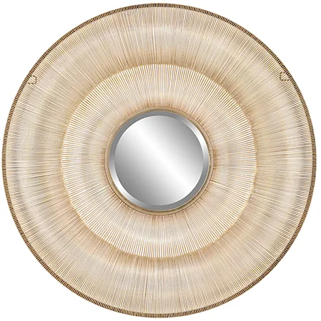 Bauble Round Gold Mirror