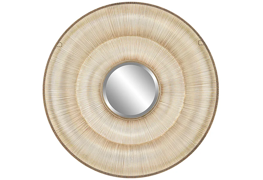 Bauble Bauble Round Gold Mirror by Uttermost at Janeen's Furniture Gallery
